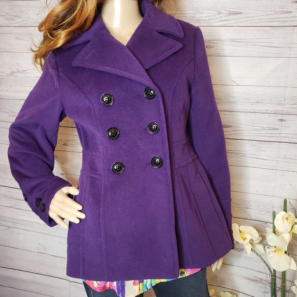 St Johna Bay Wool/Cashmere blend peacoat small - Picture 3 of 8